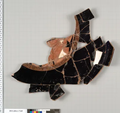 Terracotta fragment of a kylix (drinking cup)