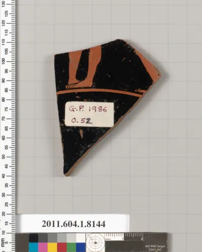 Terracotta fragment of a kylix (drinking cup)