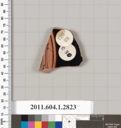 Terracotta fragment of a kylix (drinking cup)