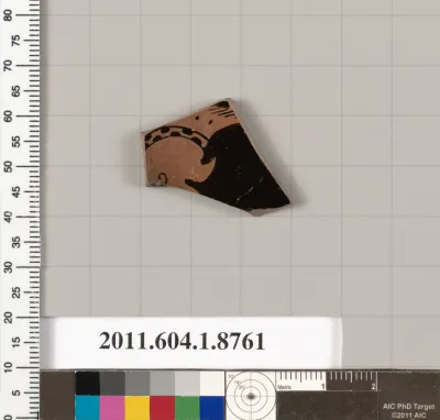 Terracotta fragment of a kylix (drinking cup)