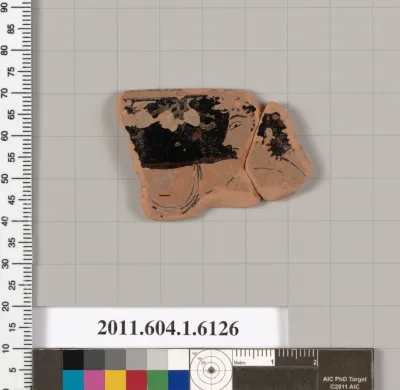 Terracotta rim fragment of a kylix (drinking cup)