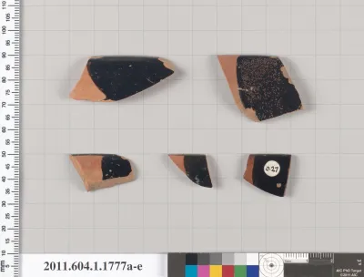 Terracotta rim fragments of kylikes(drinking cups)