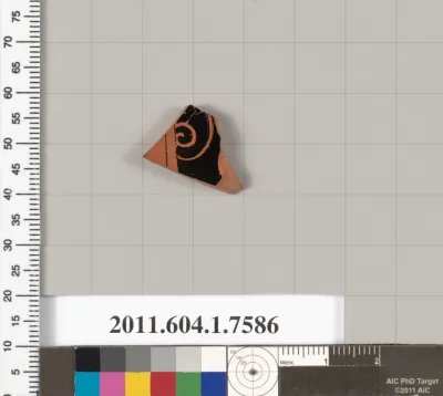 Terracotta fragment of a kylix (drinking cup)