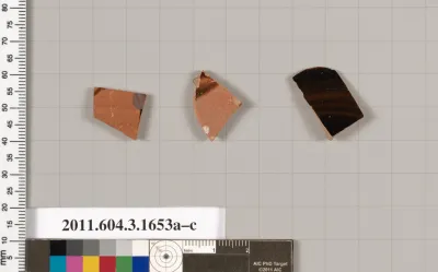 Terracotta fragments of kylikes: Band or lip cups (drinking cups)