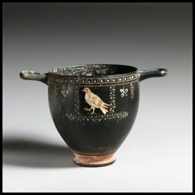 Terracotta skyphos (deep drinking cup)