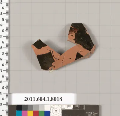 Terracotta rim fragment of a kylix (drinking cup)