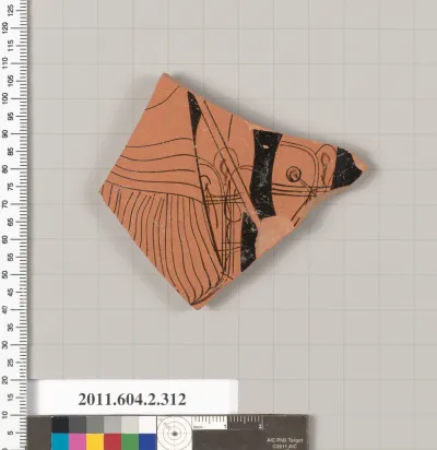 Terracotta fragment of a column-krater (bowl for mixing wine and water)