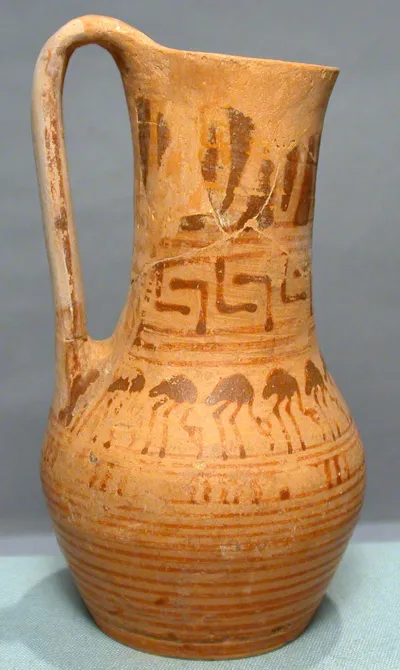 Terracotta oinochoe