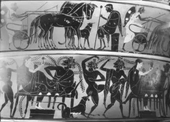 KRATER, VOLUTE, FRAGMENT (ATHENIAN, BLACK-FIGURE)