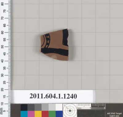 Terracotta fragment of a kylix (drinking cup)