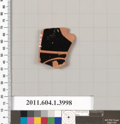 Terracotta fragment of a kylix (drinking cup)