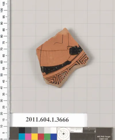 Terracotta fragment of a kylix (drinking cup)