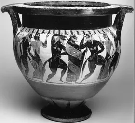 KRATER, COLUMN (ATHENIAN, BLACK-FIGURE)