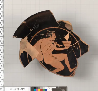 Terracotta fragment of a kylix (drinking cup)