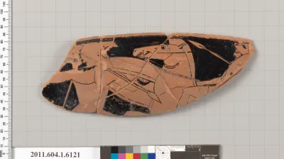 Terracotta rim fragment of a kylix (drinking cup)