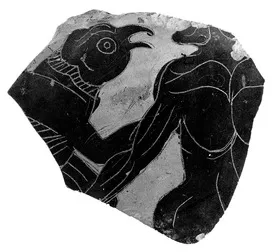 FRAGMENT (ETRUSCAN, BLACK-FIGURE)