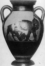 AMPHORA, BELLY, TYPE B (ATHENIAN, BLACK-FIGURE)