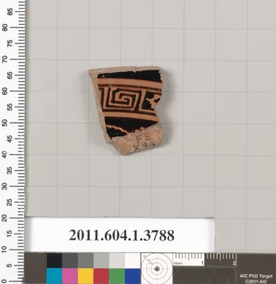 Terracotta fragment of a kylix (drinking cup)