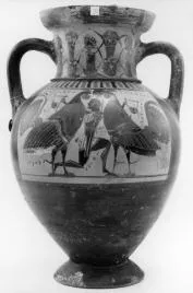 AMPHORA, NECK (ATHENIAN, BLACK-FIGURE)