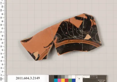 Terracotta fragment of a kylix (drinking cup)