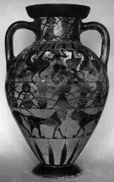 AMPHORA, NECK (ATHENIAN, BLACK-FIGURE)