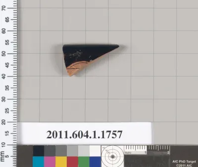 Terracotta rim fragment of a kylix (drinking cup)