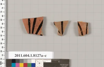 Terracotta fragments of kylikes (drinking cups)