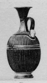 LEKYTHOS, SQUAT (SOUTH ITALIAN, GNATHIAN, BLACK GLAZE)