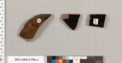 Terracotta rim fragments of kylikes (drinking cups)