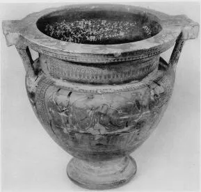 KRATER, COLUMN (ATHENIAN, BLACK-FIGURE)