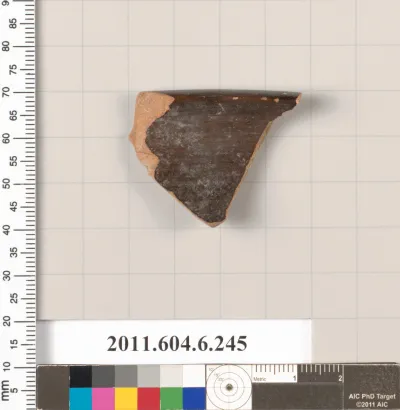 Terracotta rim fragment of an open shape