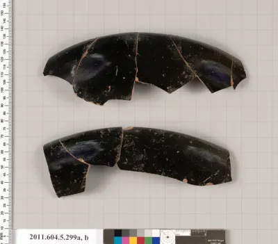 Terracotta rim fragments of kylikes (drinking cups)