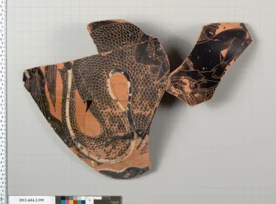 Terracotta fragment of a column-krater (bowl for mixing wine and water)