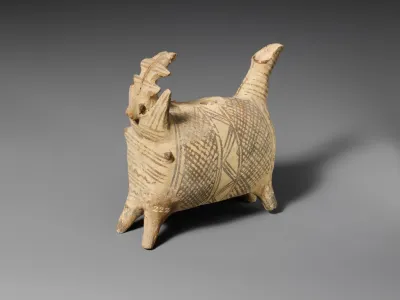 Terracotta zoomorphic askos (vessel)