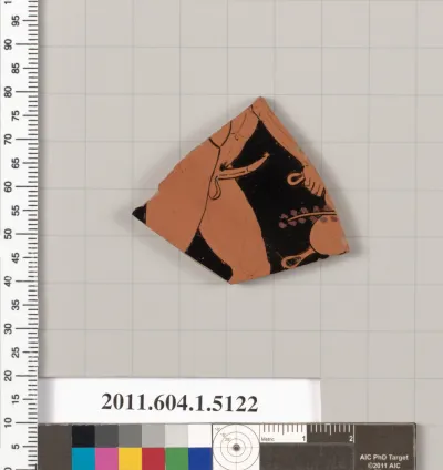 Terracotta fragment of a kylix (drinking cup)