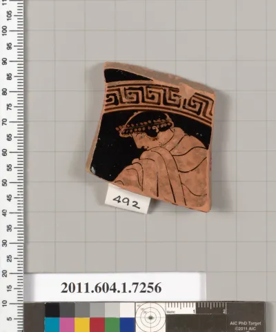 Terracotta fragment of a kylix (drinking cup)