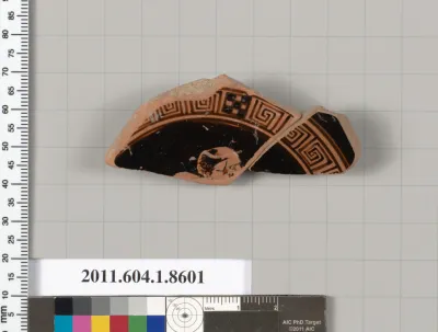 Terracotta fragment of a stemless kylix (drinking cup)