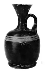 LEKYTHOS, SQUAT (ATHENIAN, BLACK PATTERN)