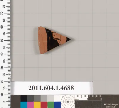 Terracotta fragment of a kylix (drinking cup)