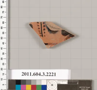 Terracotta fragment of a kylix (drinking cup)