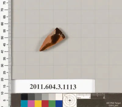 Terracotta fragment of a mastoid (drinking cup with narrow base) or a kyathos (cup-shaped ladle)