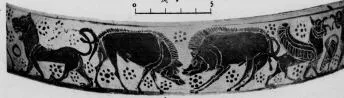 OINOCHOE (ETRUSCO-CORINTHIAN, BLACK-FIGURE)