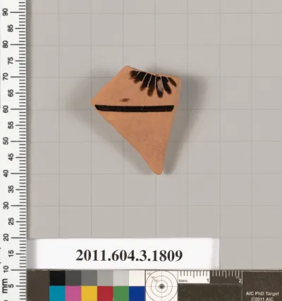 Terracotta fragment of a kylix: Lip cup (drinking cup)