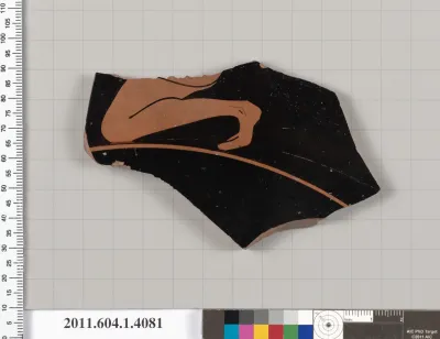 Terracotta fragment of a kylix (drinking cup)