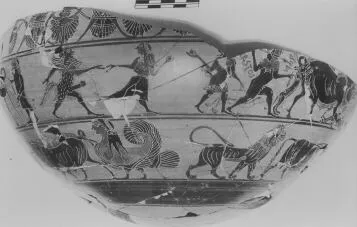 DINOS, FRAGMENT (ATHENIAN, BLACK-FIGURE)