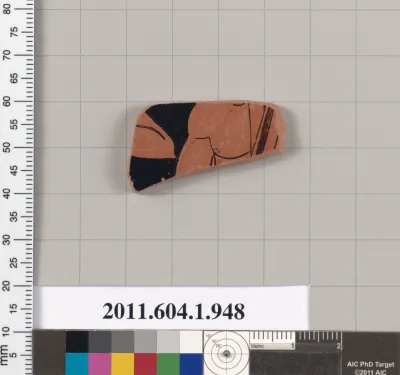 Terracotta fragment of a kylix (drinking cup)