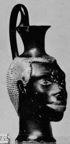 FIGURE VASE, OINOCHOE (ATHENIAN, RED-FIGURE)