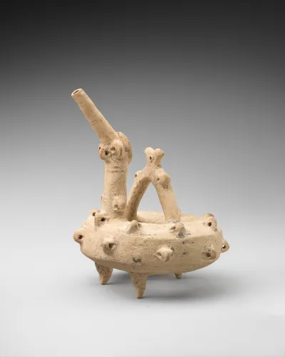 Terracotta ring vase