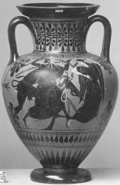 AMPHORA, NECK (ATHENIAN, BLACK-FIGURE)