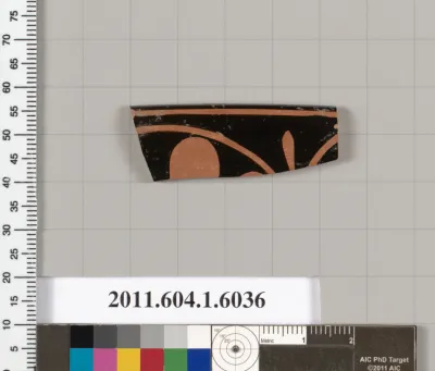 Terracotta rim fragment of a kylix (drinking cup)